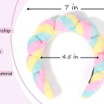 Gold Velvet High Head Hair Accessories For Women'S Face Washing, Bathing, Cloud Sponge Hair Bands, Makeup Remover, Hair Tie Head 4