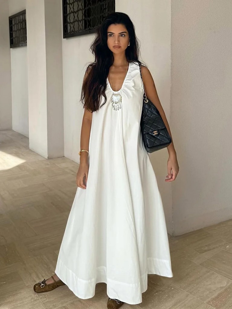 bornlads women's 2026 summer new sleeveless dress 100% cotton refreshing breathable vacation casual u neck loose maxi dress Bornlads Women's 2026 Summer New Sleeveless Dress 100% Cotton Refreshing Breathable Vacation Casual U-Neck Loose Maxi Dress 1