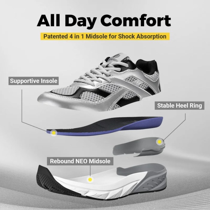 FitVille Walking Shoes For Men Wide Width Retro Sneakers Non Slip Cross Trainers With Arch Support For Flat Feet Sport Shoe 3