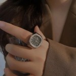 Creative Adjustable Finger Ring Watch Mini Square Couple Ring Watch Alloy Vintage Time Watch Ring Men Women 4