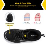 FitVille Men's Extra Wide Work Shoes Casual Shoes Anti-Slip Sturdy Toe Breathable For Male Swollen Feet Arch Support Pain Relief 4