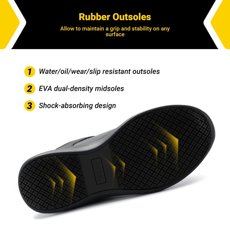 FitVille Men's Extra Wide Work Shoes Casual Shoes Anti-Slip Sturdy Toe Breathable For Male Swollen Feet Arch Support Pain Relief 5