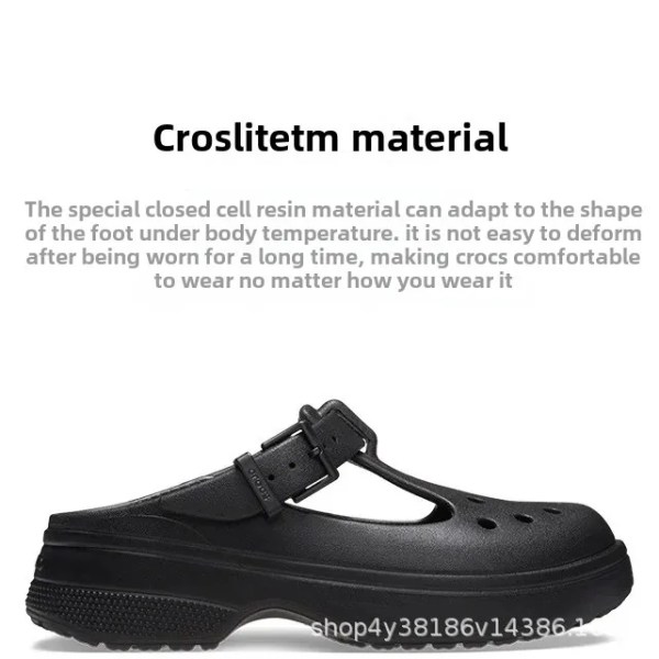 mary jane hole hole shoes thick bottom heightening women's shoes new anti slip beach shoes ladies sandals eva material Mary Jane Hole Hole Shoes Thick Bottom Heightening Women's Shoes New Anti-slip Beach Shoes Ladies Sandals EVA Material 5