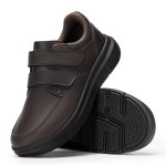 Fitville Men'S Walking Shoes Wide Design Leather Business Shoes Orthopedic Diabetic Shoe Dress Sneakers For Edema&Swollen Feet