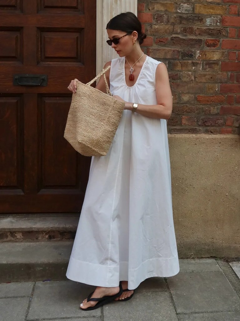 bornlads women's 2026 summer new sleeveless dress 100% cotton refreshing breathable vacation casual u neck loose maxi dress Bornlads Women's 2026 Summer New Sleeveless Dress 100% Cotton Refreshing Breathable Vacation Casual U-Neck Loose Maxi Dress 3