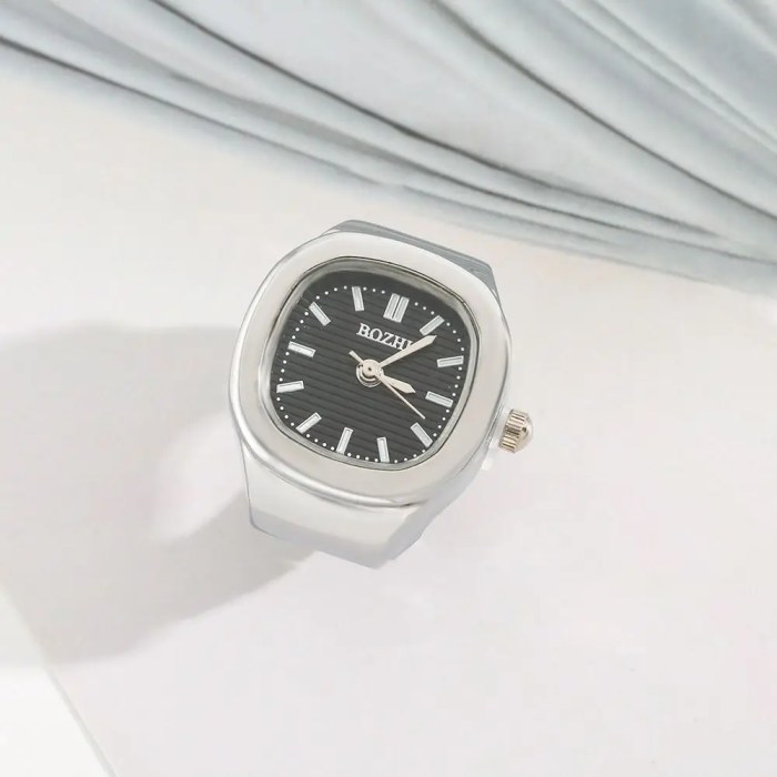 creative adjustable finger ring watch mini square couple ring watch alloy vintage time watch ring men women Creative Adjustable Finger Ring Watch Mini Square Couple Ring Watch Alloy Vintage Time Watch Ring Men Women 2
