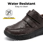 Fitville Men'S Walking Shoes Wide Design Leather Business Shoes Orthopedic Diabetic Shoe Dress Sneakers For Edema&Swollen Feet 5