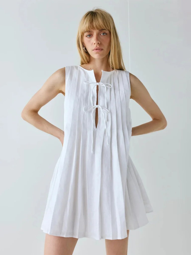 bornlads women's 2026 summer new pleated tank dress fresh relaxed style pleat mini short dress Bornlads Women's 2026 Summer New Pleated Tank Dress Fresh Relaxed Style Pleat Mini Short Dress