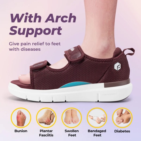 fitville women's wide sandals house slippers for diabetics with arch support adjustable straps lightweight comfortable flat shoe FitVille Women's Wide Sandals House Slippers for Diabetics with Arch Support Adjustable Straps Lightweight Comfortable Flat Shoe 6