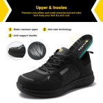 FitVille Men's Extra Wide Work Shoes Casual Shoes Anti-Slip Sturdy Toe Breathable For Male Swollen Feet Arch Support Pain Relief 6