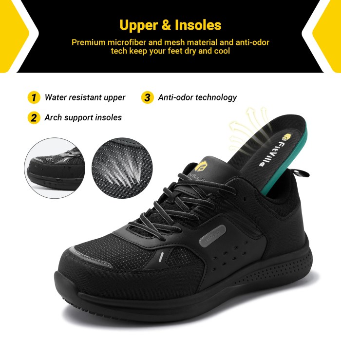 fitville men's extra wide work shoes casual shoes anti slip sturdy toe breathable for male swollen feet arch support pain relief FitVille Men's Extra Wide Work Shoes Casual Shoes Anti-Slip Sturdy Toe Breathable For Male Swollen Feet Arch Support Pain Relief 6