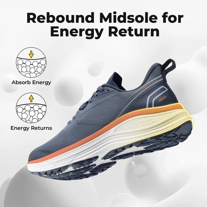 Fitville Walking Shoes For Men Wide Design Sneakers Cushioned Tennis Running Shoe With Arch Support For Plantar Fasciitis Relief 3