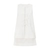 Bornlads 2026 Summer New Sleeveless Top Mini Skirt Set Women's Round Neck Open Front Tie Top A Line Skirt Two Piece Outfit 6