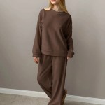 Bornlads O-Neck Long Sleeved Long Pants Pajama Set 2025 Autumn Winter New Flannel Pajama Set Women's Casual Home Furnishings