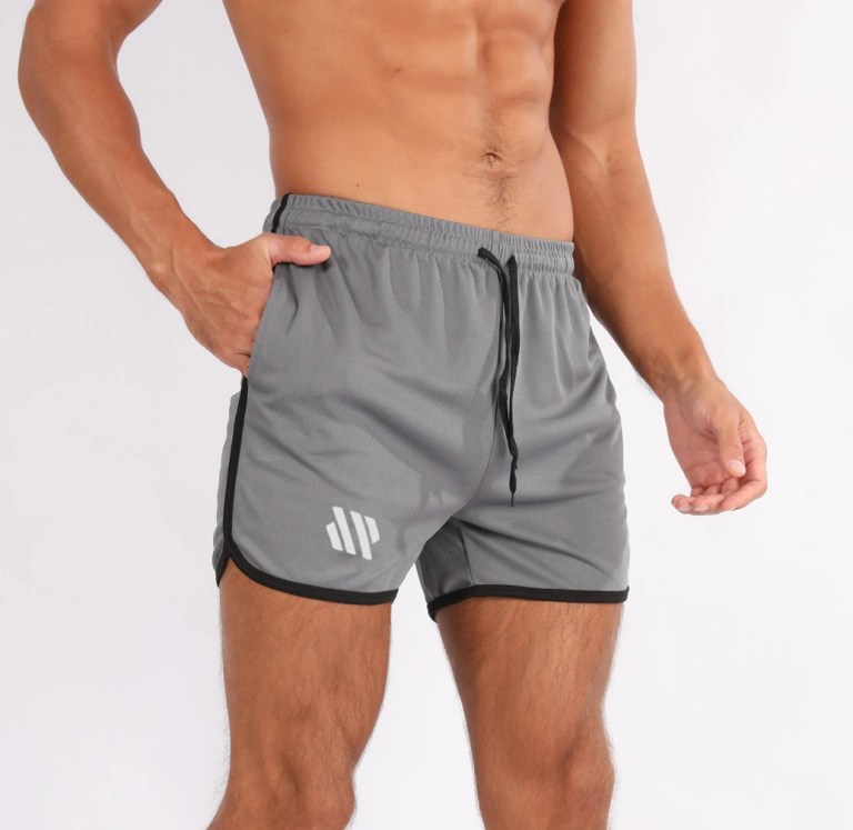 New Running Mesh Fitness Sport Men's Quick Drying Shorts Casual Breathable Training Tight Squat Three-Quarter Pants Summer 3