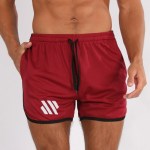 New Running Mesh Fitness Sport Men's Quick Drying Shorts Casual Breathable Training Tight Squat Three-Quarter Pants Summer 6