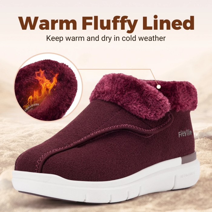 Fitville Winter Shoes For Women Diabetic Boots Widened Warm Adjustable Suitable For The Elderly To Relieve Foot Swelling 4