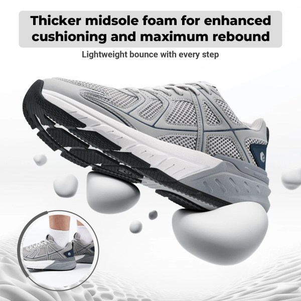 fitville newest walking shoes for men wide width thicker cushioning sneaker bouncy running shoe workout gym athletic Fitville Newest Walking Shoes For Men Wide Width Thicker Cushioning Sneaker Bouncy Running Shoe Workout Gym Athletic 2