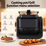devanti 2 in 1 air fryer 5.5l dual zone fryers electric cooker with top bbq grill & bot devanti 2 in 1 air fryer 5.5l dual zone fryers electric cooker with top bbq grill & bot