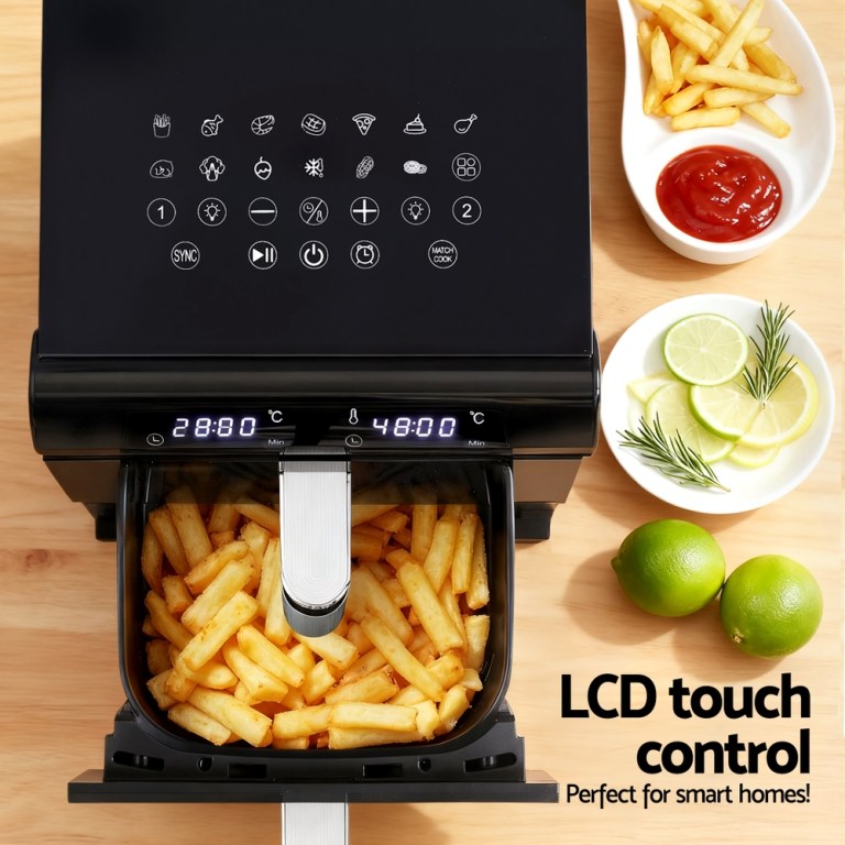 devanti air fryer oven 11l dual zone fryers devanti air fryer oven 11l dual zone fryers