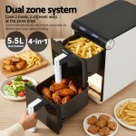 devanti air fryer oven 11l dual zone fryers devanti air fryer oven 11l dual zone fryers