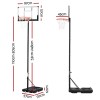 everfit 3.05m basketball hoop stand system portable height adjustable w/ knob