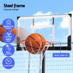 everfit 3.05m basketball hoop stand system portable height adjustable w/ knob