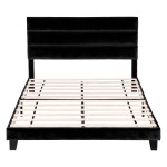 artiss double bed frame upholstered platform base with geometric headboard black velvet artiss double bed frame upholstered platform base with geometric headboard black velvet
