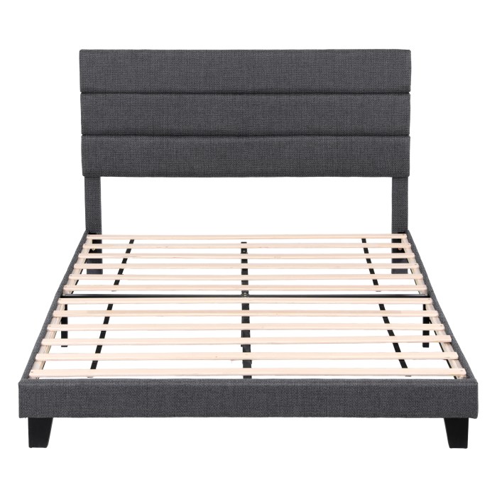 artiss double bed frame upholstered platform base with geometric headboard charcoal grey linen wood slats for modern bedroom furniture home decor artiss double bed frame upholstered platform base with geometric headboard charcoal grey linen wood slats for modern bedroom furniture home decor