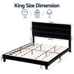 artiss king bed frame upholstered platform base with geometric headboard black velvet