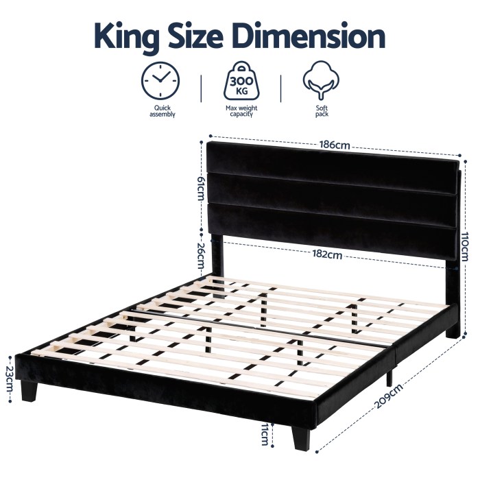 artiss king bed frame upholstered platform base with geometric headboard black velvet artiss king bed frame upholstered platform base with geometric headboard black velvet