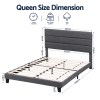 artiss queen bed frame upholstered platform base with geometric headboard charcoal grey linen wood slats for modern bedroom furniture home decor artiss queen bed frame upholstered platform base with geometric headboard charcoal grey linen wood slats for modern bedroom furniture home decor