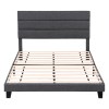 artiss queen bed frame upholstered platform base with geometric headboard charcoal grey linen wood slats for modern bedroom furniture home decor artiss queen bed frame upholstered platform base with geometric headboard charcoal grey linen wood slats for modern bedroom furniture home decor