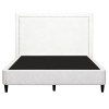 artiss queen bed frame with headboard platform bed base grey beige fabric metal