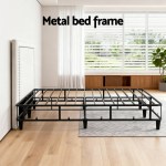 artiss queen bed frame with headboard platform bed base grey beige fabric metal artiss queen bed frame with headboard platform bed base grey beige fabric metal