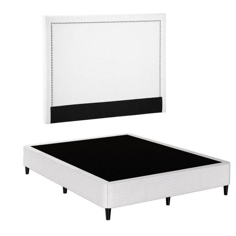 artiss queen bed frame with headboard platform bed base grey beige fabric metal artiss queen bed frame with headboard platform bed base grey beige fabric metal