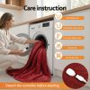 giselle electric throw rug dual side fleece flannel heated blanket burgundy giselle electric throw rug dual side fleece flannel heated blanket burgundy