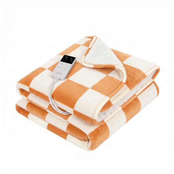 giselle electric throw rug dual side fleece flannel heated blanket yellow giselle electric throw rug dual side fleece flannel heated blanket yellow