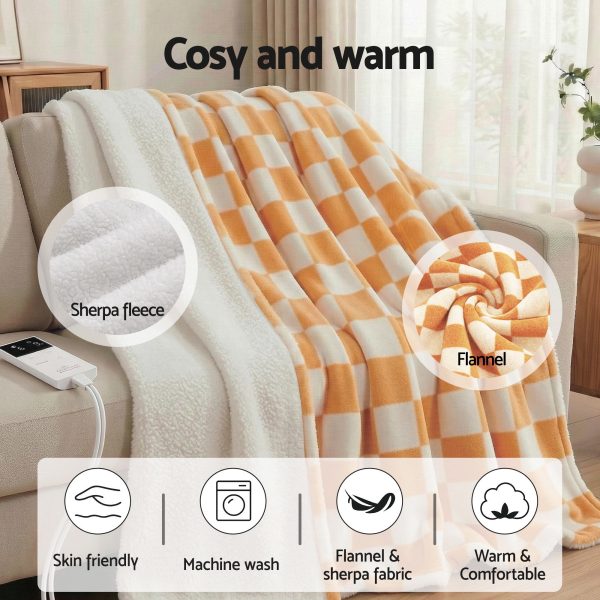 giselle electric throw rug dual side fleece flannel heated blanket yellow giselle electric throw rug dual side fleece flannel heated blanket yellow