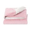giselle electric throw rug dual side fleece flannel heated blanket pink