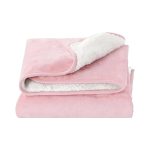 giselle electric throw rug dual side fleece flannel heated blanket pink