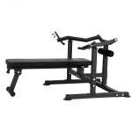 everfit chest press machine home gym equipment folding workout bench with independent arms black