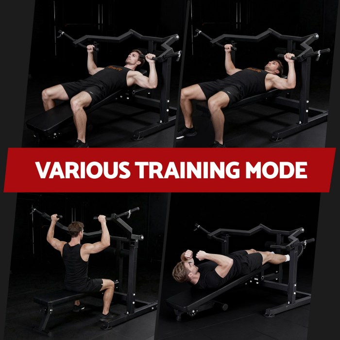 everfit chest press machine home gym equipment folding workout bench with independent arms black everfit chest press machine home gym equipment folding workout bench with independent arms black