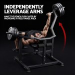 everfit chest press machine home gym equipment folding workout bench with independent arms black