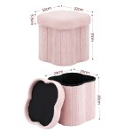artiss storage ottoman foot stool foldable pink artiss storage ottoman foot stool foldable pink