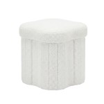 artiss storage ottoman foot stool foldable white