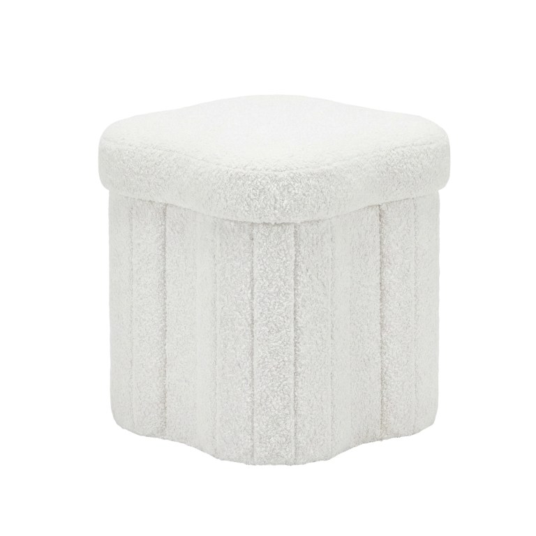 artiss storage ottoman foot stool foldable white