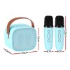 alpha mini portable karaoke machine for adults kids with 2 wireless microphones