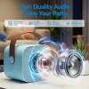 alpha mini portable karaoke machine for adults kids with 2 wireless microphones