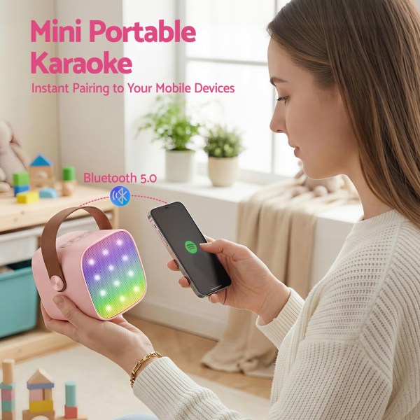 alpha mini portable karaoke machine for adults kids with 2 wireless microphones alpha mini portable karaoke machine for adults kids with 2 wireless microphones